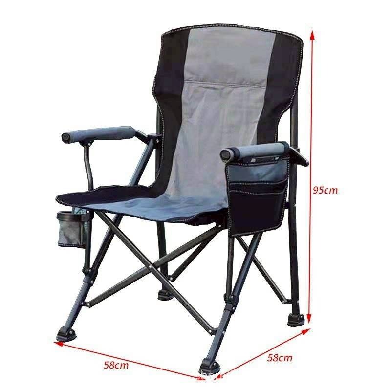 เก้าอี้ตั้งแคมป์ ขนาดใหญ่ นั่งสบาย เก้าอี้พับกลางแจ้ง เก้าอี้สนาม เก้าอี้ตลาดกลางคืน พร้อมถุงเก็บเพื่อป้องกันการชน