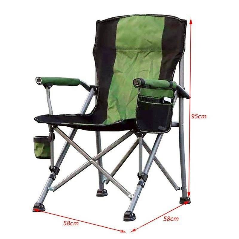 เก้าอี้ตั้งแคมป์ ขนาดใหญ่ นั่งสบาย เก้าอี้พับกลางแจ้ง เก้าอี้สนาม เก้าอี้ตลาดกลางคืน พร้อมถุงเก็บเพื่อป้องกันการชน