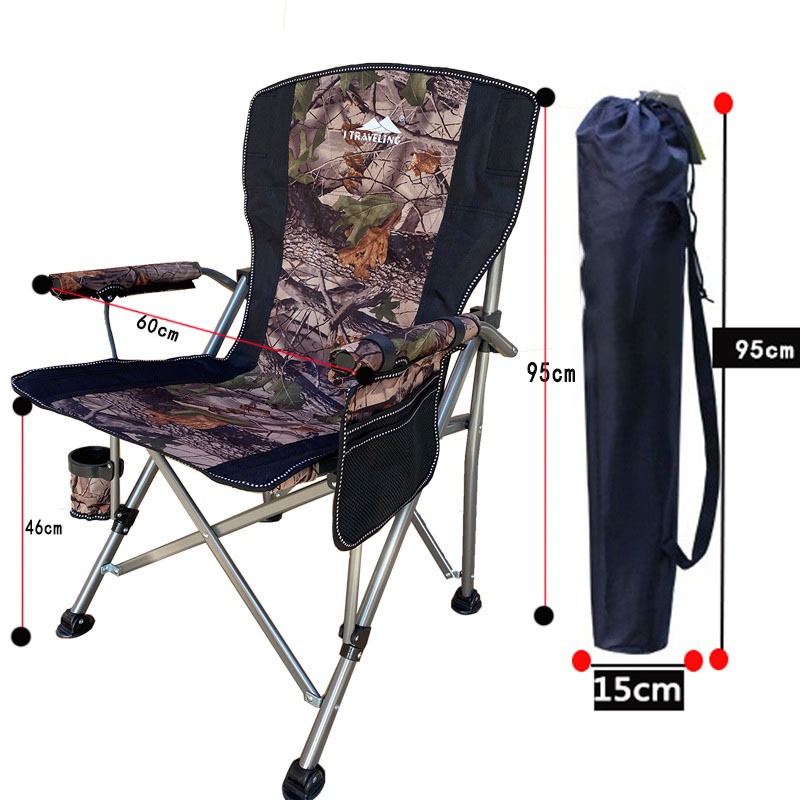 เก้าอี้ตั้งแคมป์ ขนาดใหญ่ นั่งสบาย เก้าอี้พับกลางแจ้ง เก้าอี้สนาม เก้าอี้ตลาดกลางคืน พร้อมถุงเก็บเพื่อป้องกันการชน