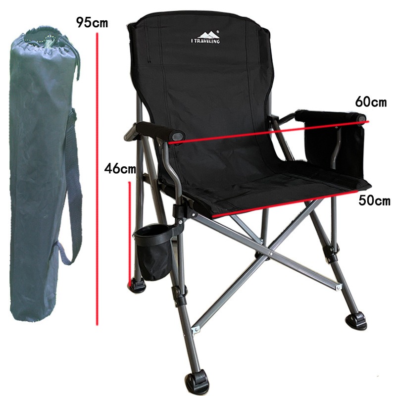 เก้าอี้ตั้งแคมป์ ขนาดใหญ่ นั่งสบาย เก้าอี้พับกลางแจ้ง เก้าอี้สนาม เก้าอี้ตลาดกลางคืน พร้อมถุงเก็บเพื่อป้องกันการชน