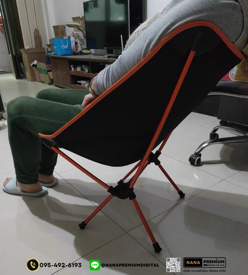 เก้าอี้ตั้งแคมป์ ขนาดใหญ่ นั่งสบาย เก้าอี้พับกลางแจ้ง เก้าอี้สนาม เก้าอี้ตลาดกลางคืน พร้อมถุงเก็บเพื่อป้องกันการชน