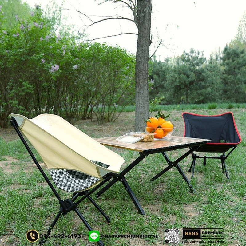 เก้าอี้ตั้งแคมป์ ขนาดใหญ่ นั่งสบาย เก้าอี้พับกลางแจ้ง เก้าอี้สนาม เก้าอี้ตลาดกลางคืน พร้อมถุงเก็บเพื่อป้องกันการชน