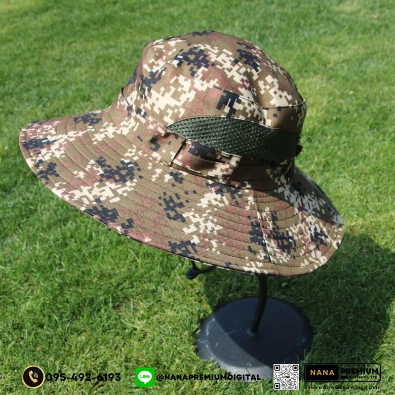 รับผลิตหมวกทหารปีกกว้าง หมวกลายทหาร กันแดด กันยูวี uv หมวกแก๊ป หมวกGAP รับผลิตหมวก รับปักหมวก รับสกรีนหมวก
