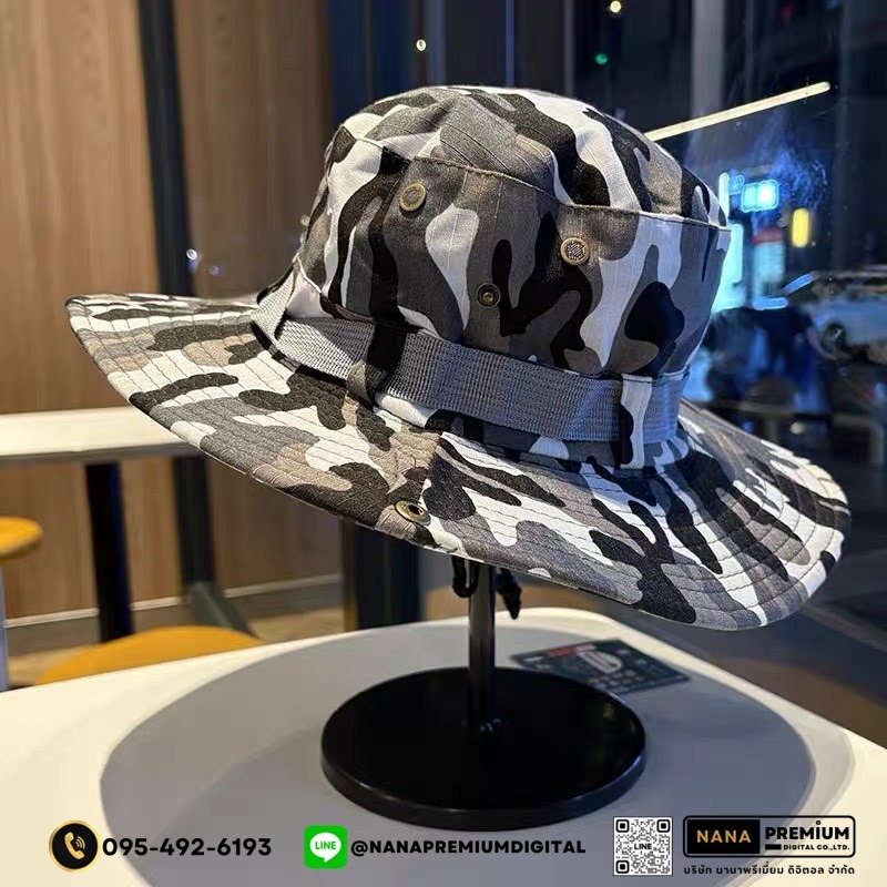 รับผลิตหมวกทหารปีกกว้าง หมวกลายทหาร กันแดด กันยูวี uv หมวกแก๊ป หมวกGAP รับผลิตหมวก รับปักหมวก รับสกรีนหมวก