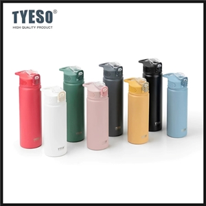 TYESO ขวดน้ำเก็บอุณหภูมิร้อนเย็น มีหลอดในตัว ขวดน้ำสแตนเลส 304 ขนาด 600750 ml ขวดน้ำเก็บอุณหภูมิ