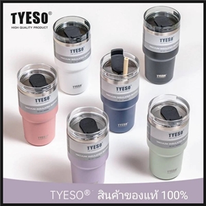 TYESO แก้วเก็บอุณหภูมิ สแตนเลส 304 เก็บความร้อนเย็น ขนาด 20 oz เหมาะมือ น้ำหนักเบา