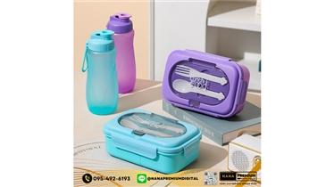 เซ็ตกล่องข้าวและกระบอกน้ำพาสเทลไอเทมคู่ใจทุกมื้ออร่อย