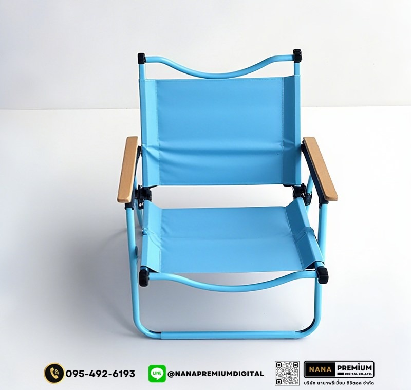 เก้าอี้ตั้งแคมป์ เก้าอี้พับกลางแจ้ง เก้าอี้สนาม เก้าอี้ตลาดกลางคืน พร้อมถุงเก็บเพื่อป้องกันการชน